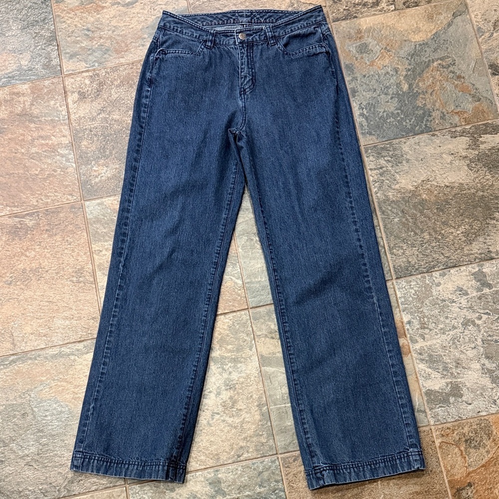 L.L. Bean Women’s Relaxed Fit Jeans in Deep Blue